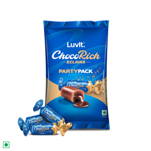 LuvIt. Chocorich Classic Eclairs Chocolate | Birthday Party Pack | 390g